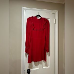 red mini reformation dress size 2